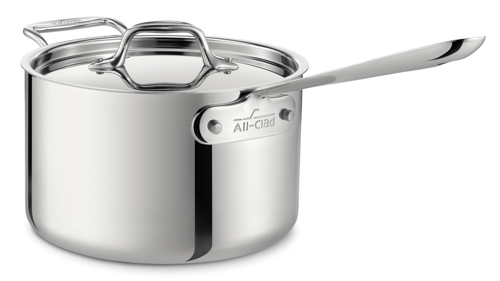 Stainless Steel Saucepan with Lid, 4 qt B780853