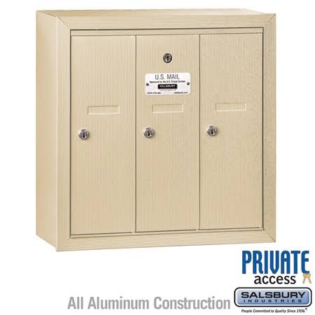 Bronze 3 Door Vertical Mailbox O97090