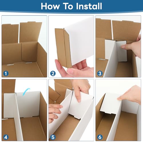 6 Set Cardboard Card Storage Box Q58953