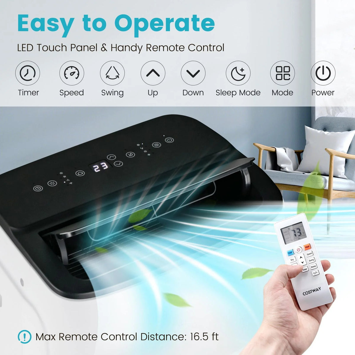 13000 BTU Smart Portable Air Conditioner & Heater C1751
