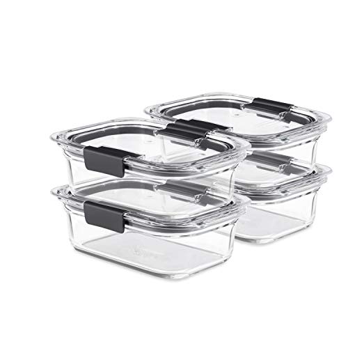 Glass Storage Set of 4 Food Containers, Clear, 3-Pack R283886
