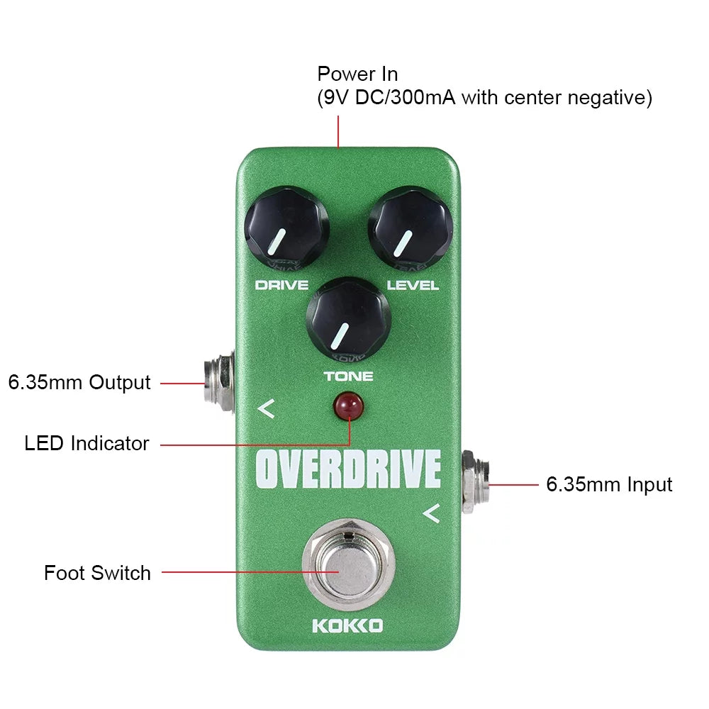 Mini Overdrive Guitar Effect Pedal F56762