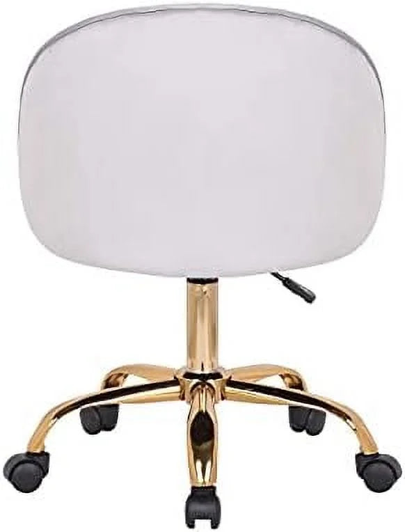 Velvet Home Office Desk Chair with Gold Metal Legs Y9456