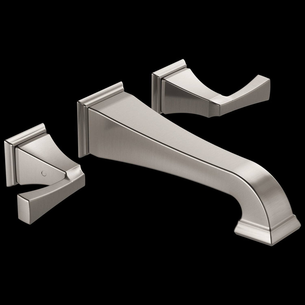 Two Handle Wall Mount Bathroom Faucet Trim Stainless S12762