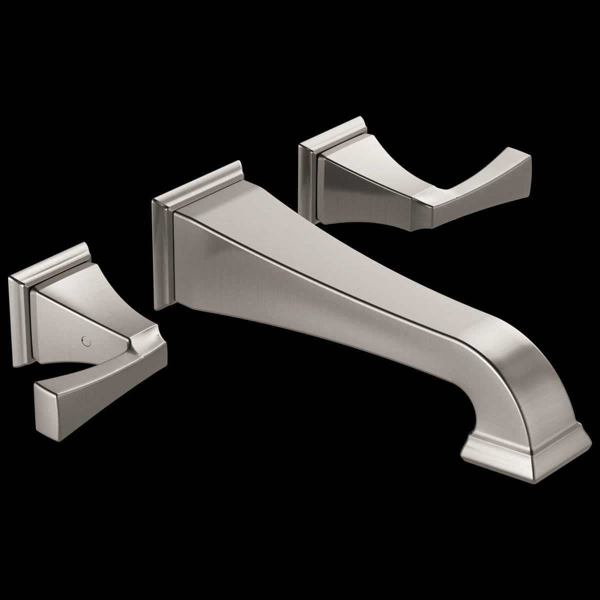 Two Handle Wall Mount Bathroom Faucet Trim Stainless S12762