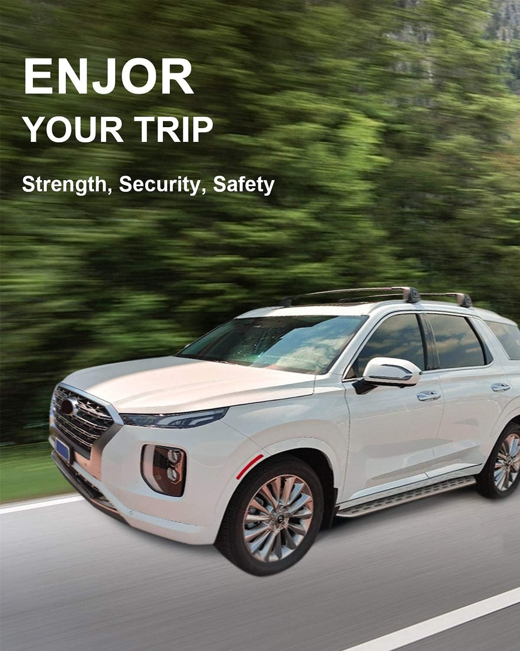 Lockable Roof Rack Cross Bars for Hyundai Palisade 2019-2022 H8821
