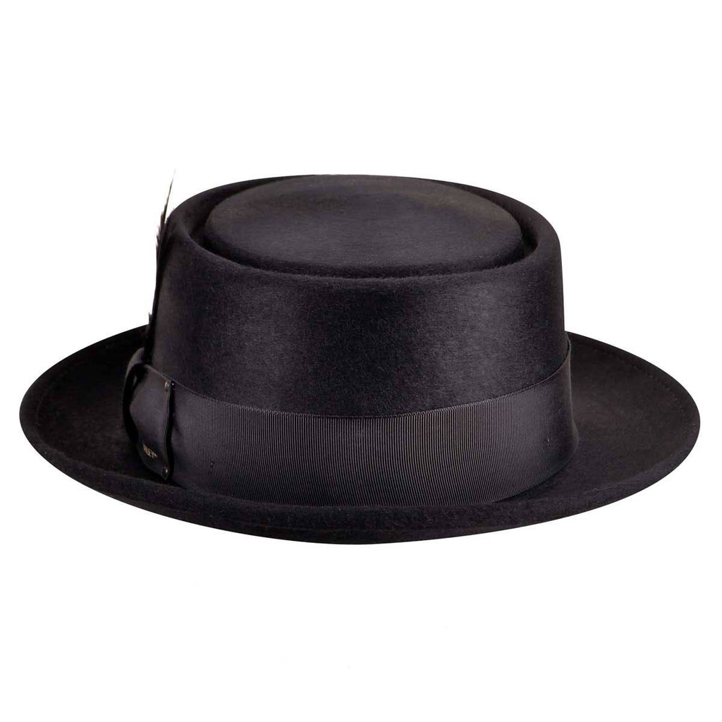 Black Pork Pie Hat W458