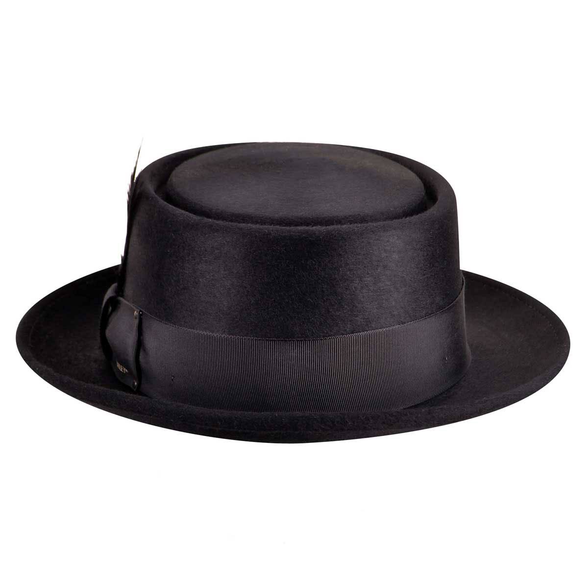 Black Pork Pie Hat W458
