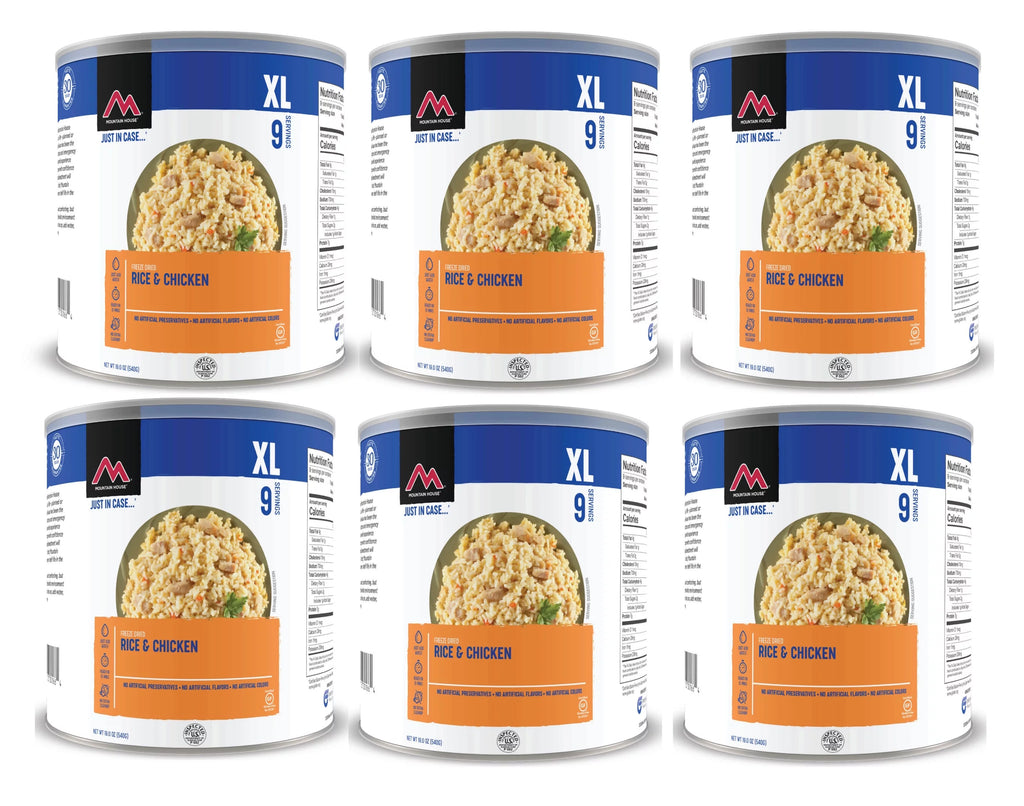(6 Cans) Rice & Chicken #10 Can Emergency Survival Food F7014