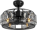 Black Industrial Ceiling Fan with Light Remote Z455