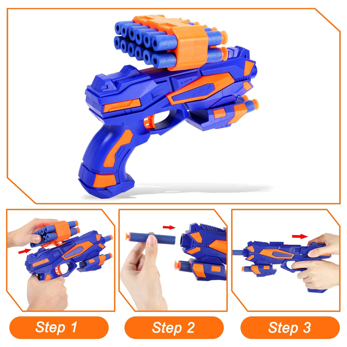 Electronic Auto-Reset Shooting Target Kit with Foam Darts U264