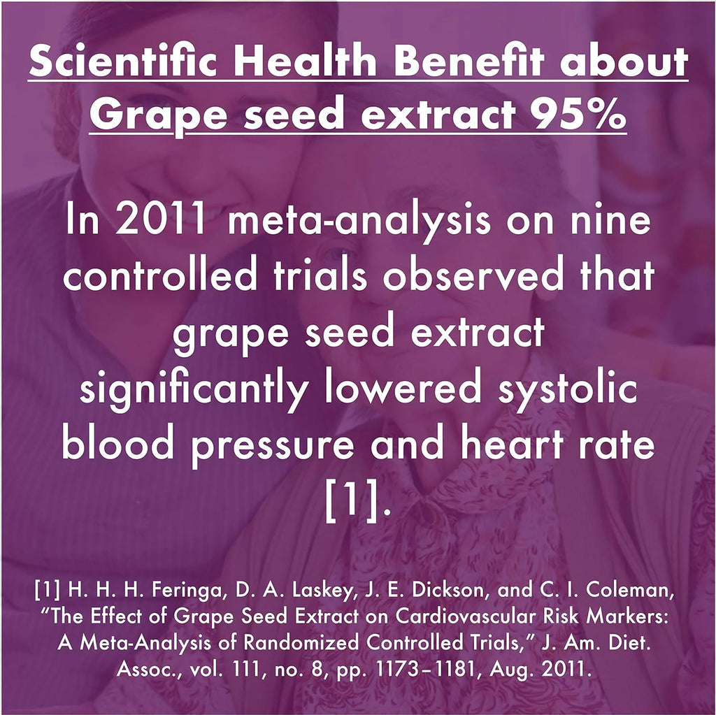 Grape Seed Extract 95% Polyphenols 90 Veggie Caps D745706