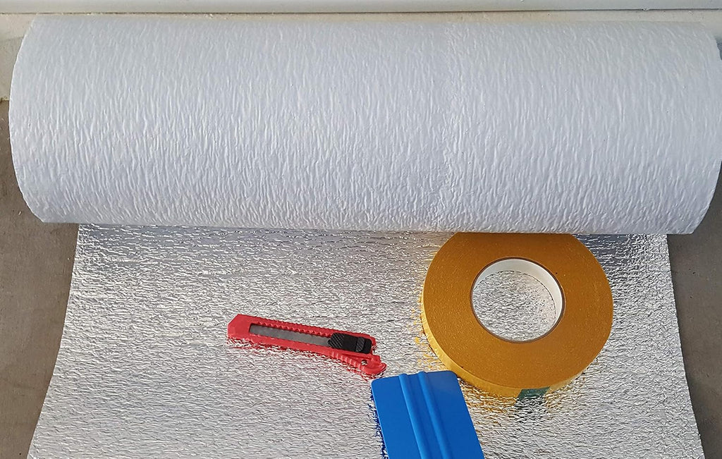 White Reflective Foam Core Garage Door Insulation Kit 18 Ft x 8 Ft R Value 8.0 R237