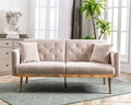 White Teddy Upholstered Futon Sofa Bed with 3 Adjustable Positions X279