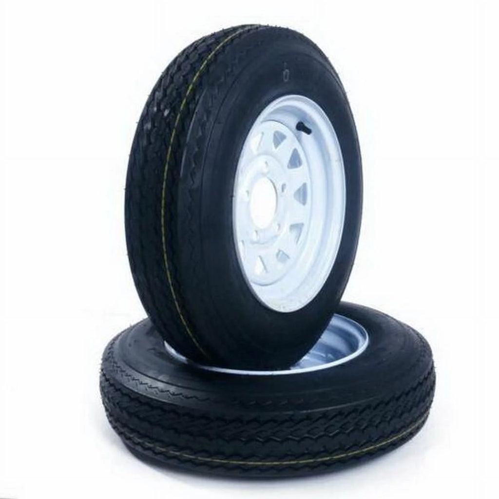 2PCS 5.30-12 Bias Trailer Tires with White Rim Z482809