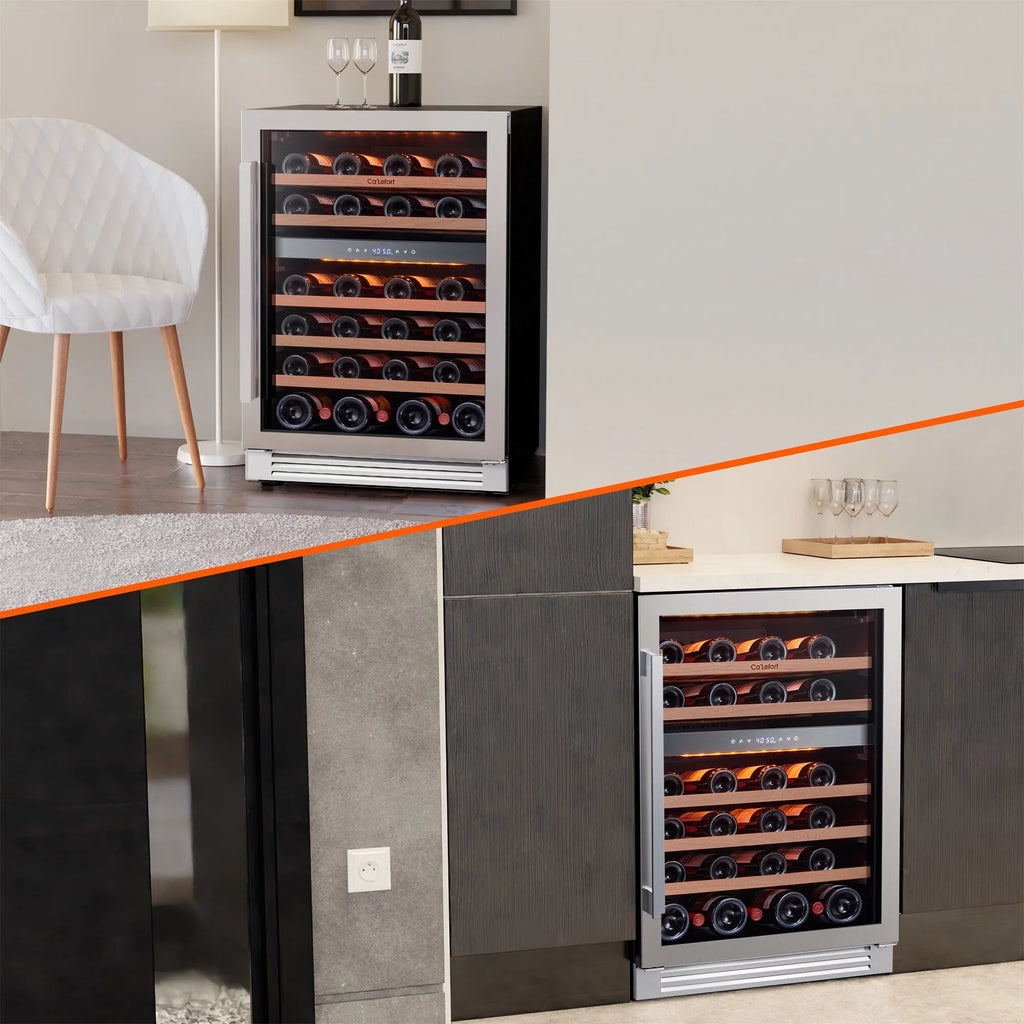 24 inch 46 Bottle Stainless Steel Wine Cooler Refrigerator W802567