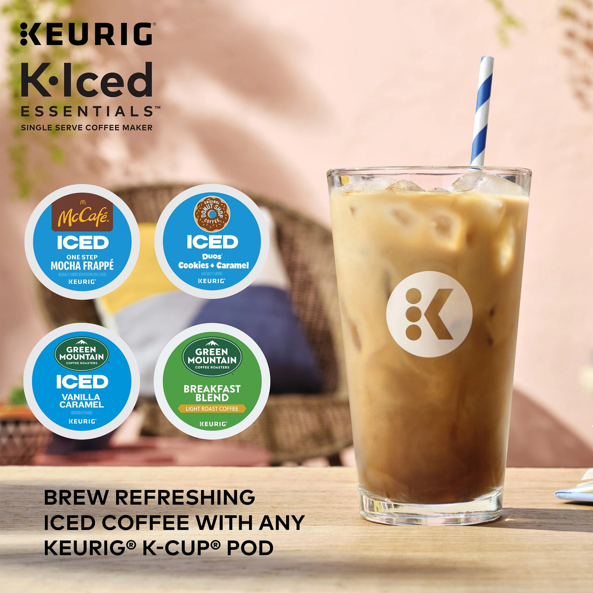 Gray Iced and Hot Single-Serve K-Cup Pod Coffee Maker Y592820