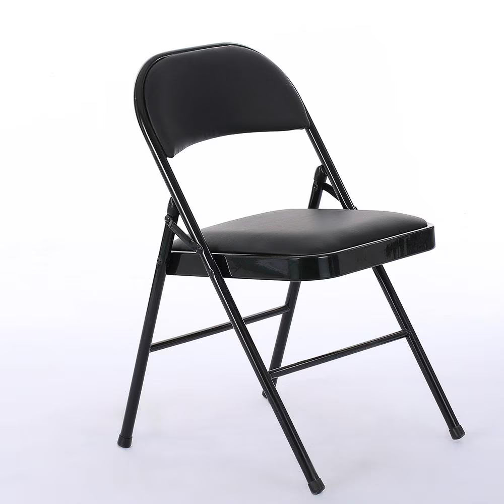 Black Leather Folding Conference Chairs X983255