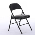 Black Leather Folding Conference Chairs X983255