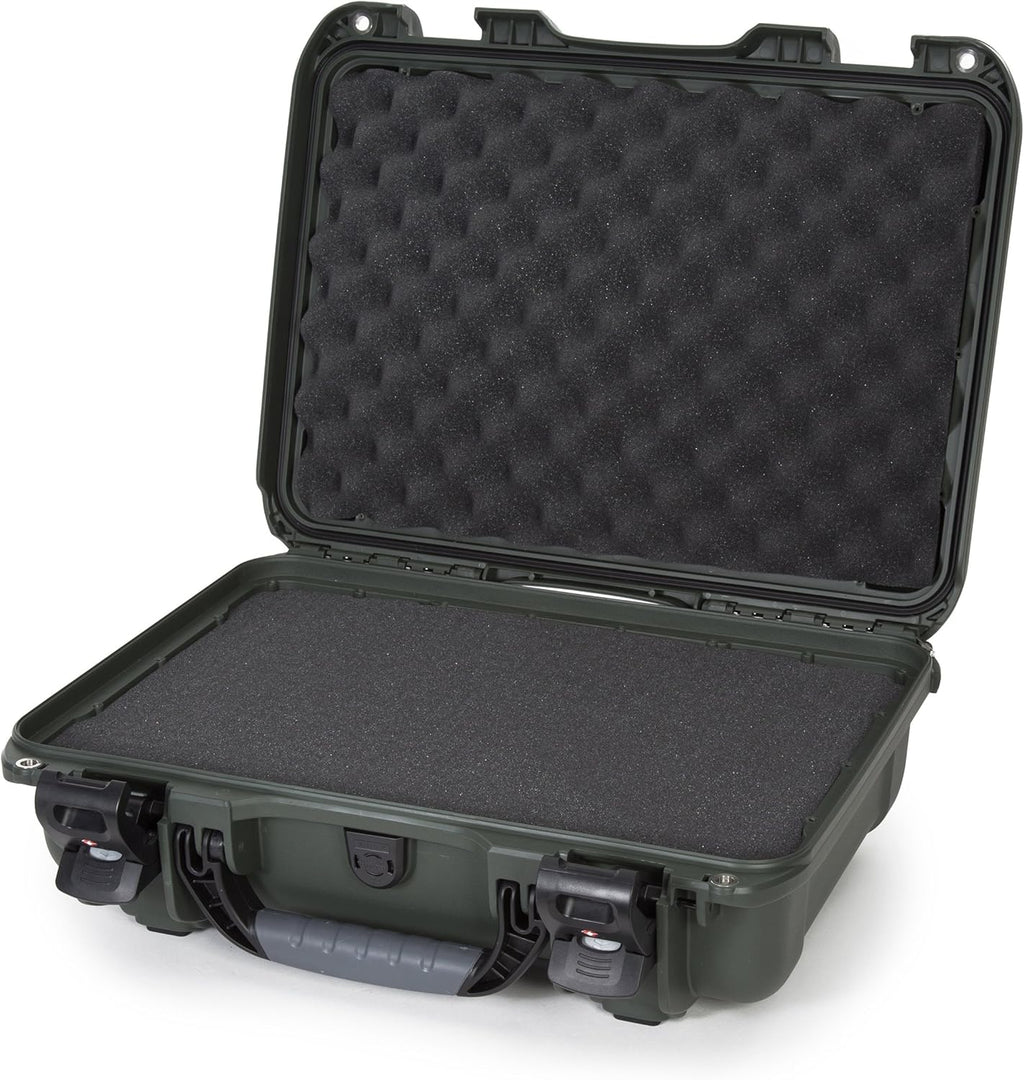 Black Waterproof Hard Case with Padded Dividers and TSA Approved Travel Lock Latches F572