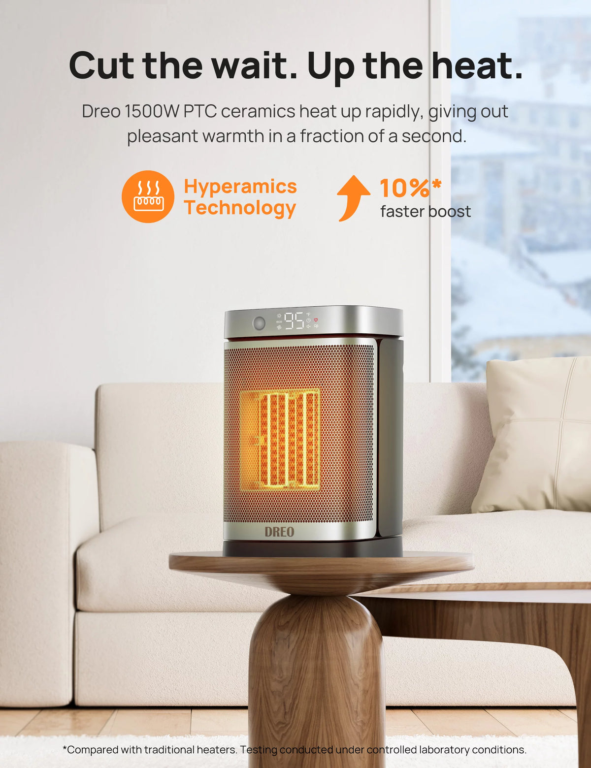 1500W Electric Space Heater with Oscillating U46291