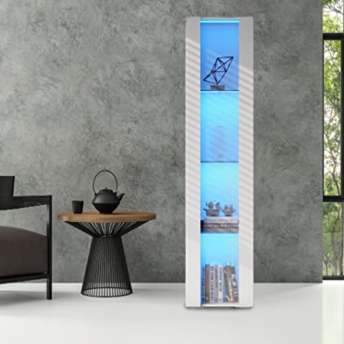 4-Shelves Display Cabinet with Clear Acrylic Door and LED Light B461