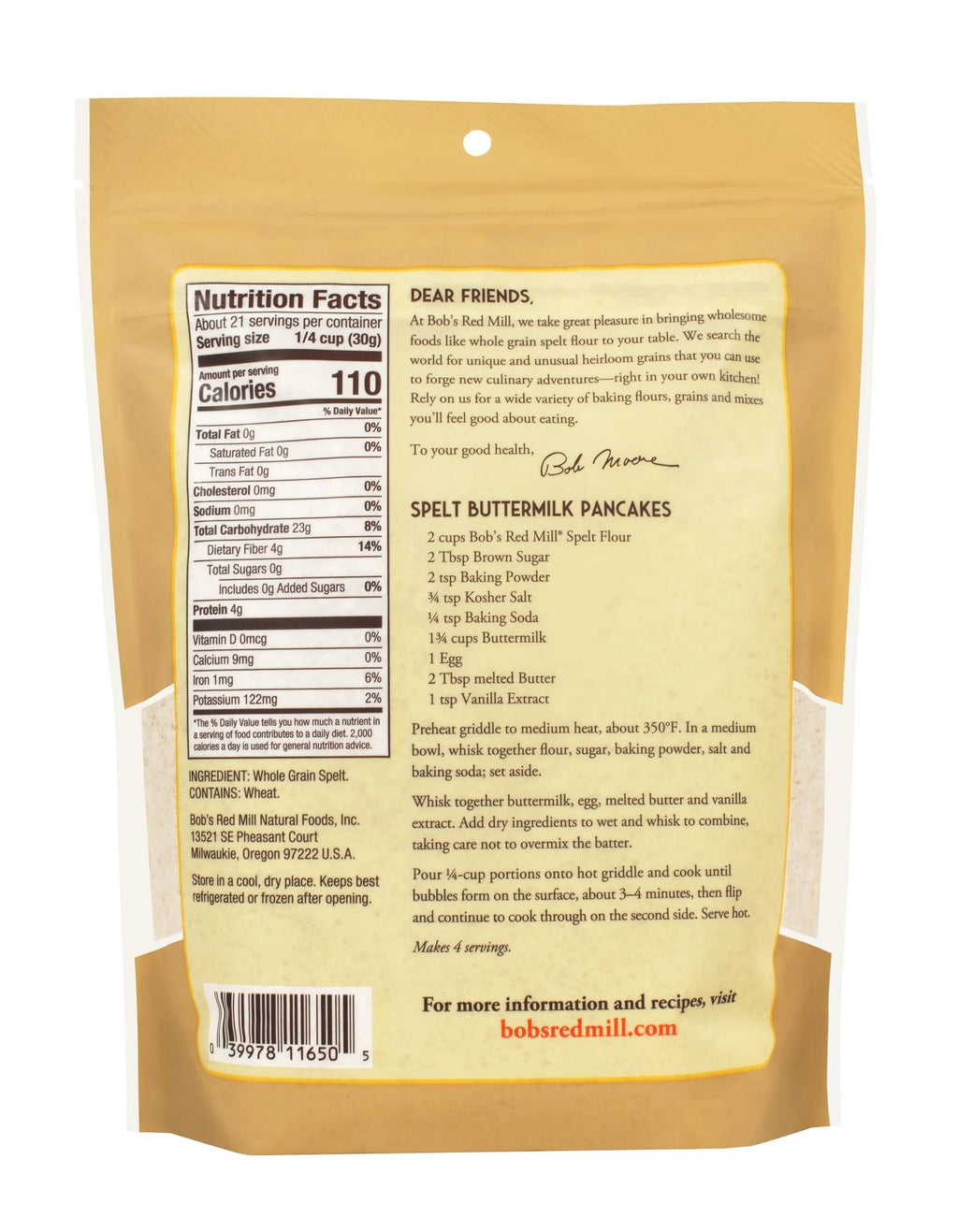 22 Ounce Spelt Flour I51444