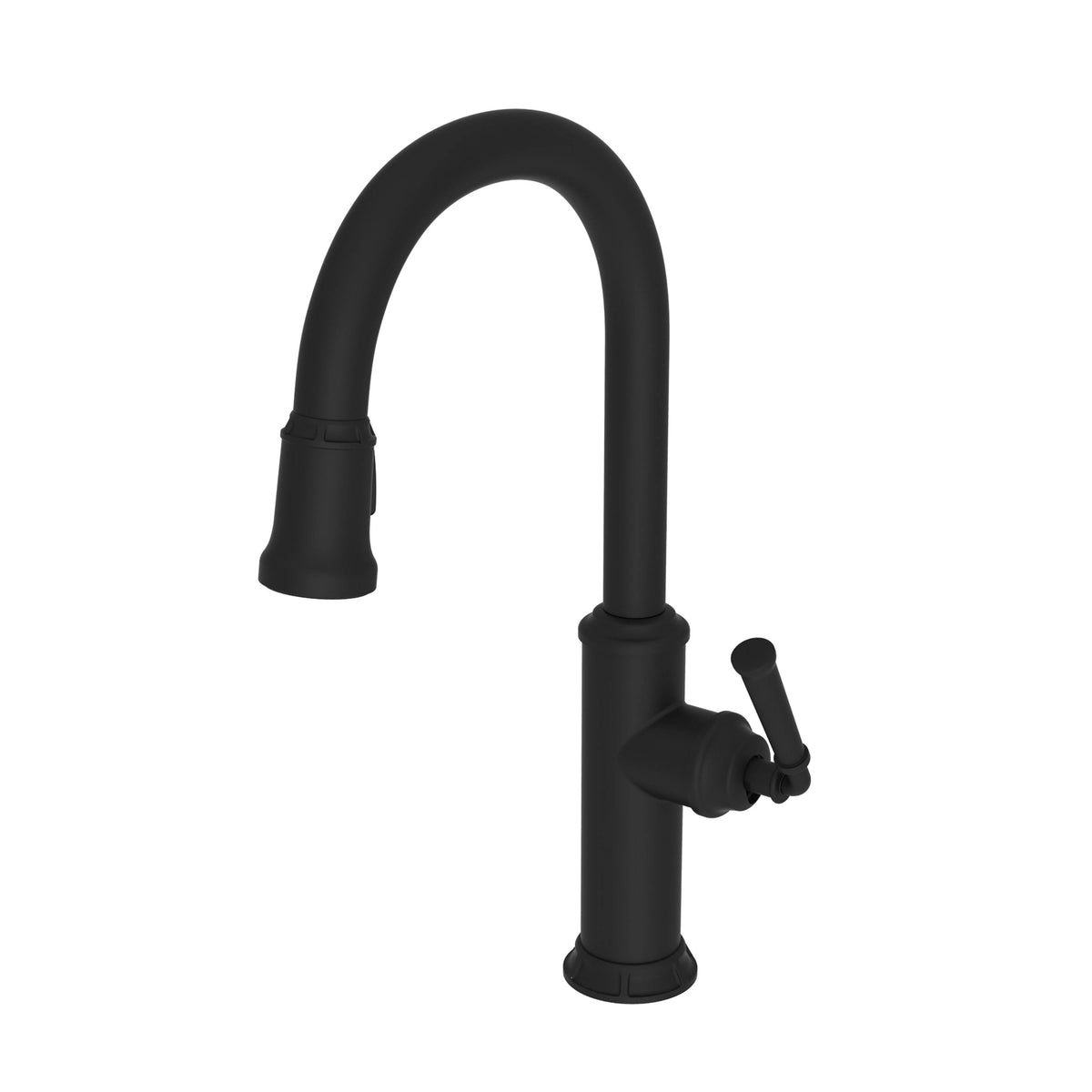 Flat Black Pull-Down Kitchen Faucet W514667