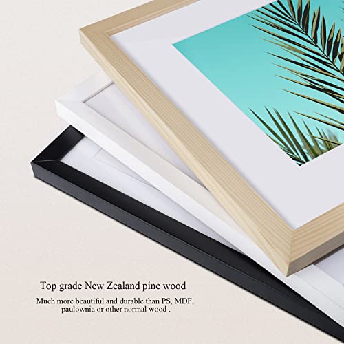 10x10 Black Solid Wood Picture Frame E166