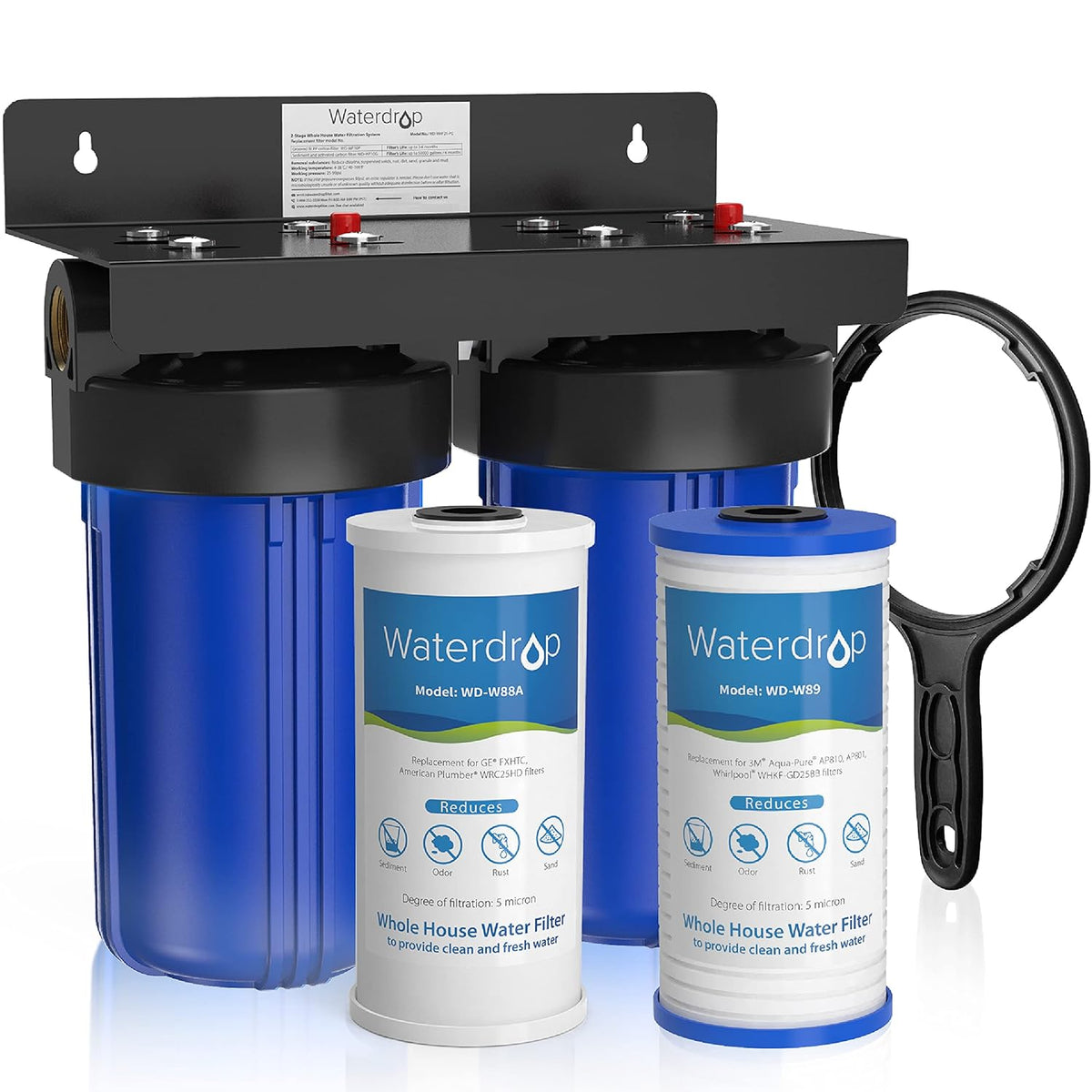 Whole House Water Filter System with Carbon and Sediment Filter E18071