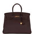 Birkin 35 Rouge Sellier Clemence Gold Hardware I33537