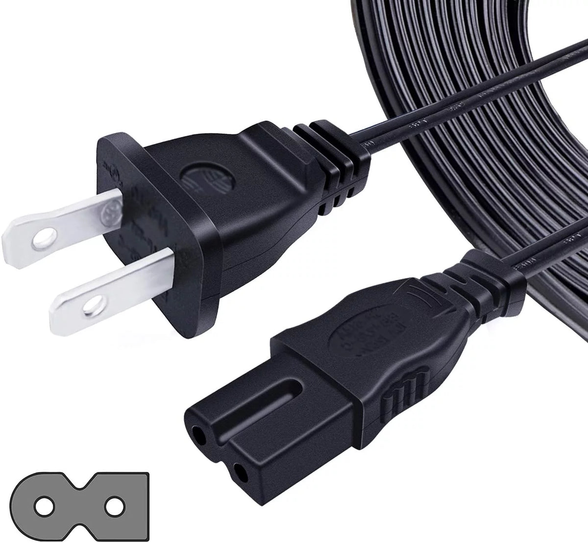 8ft 2 Prong AC Power Cord V614324