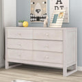 Rustic Wooden 6 Drawer Dresser L6069