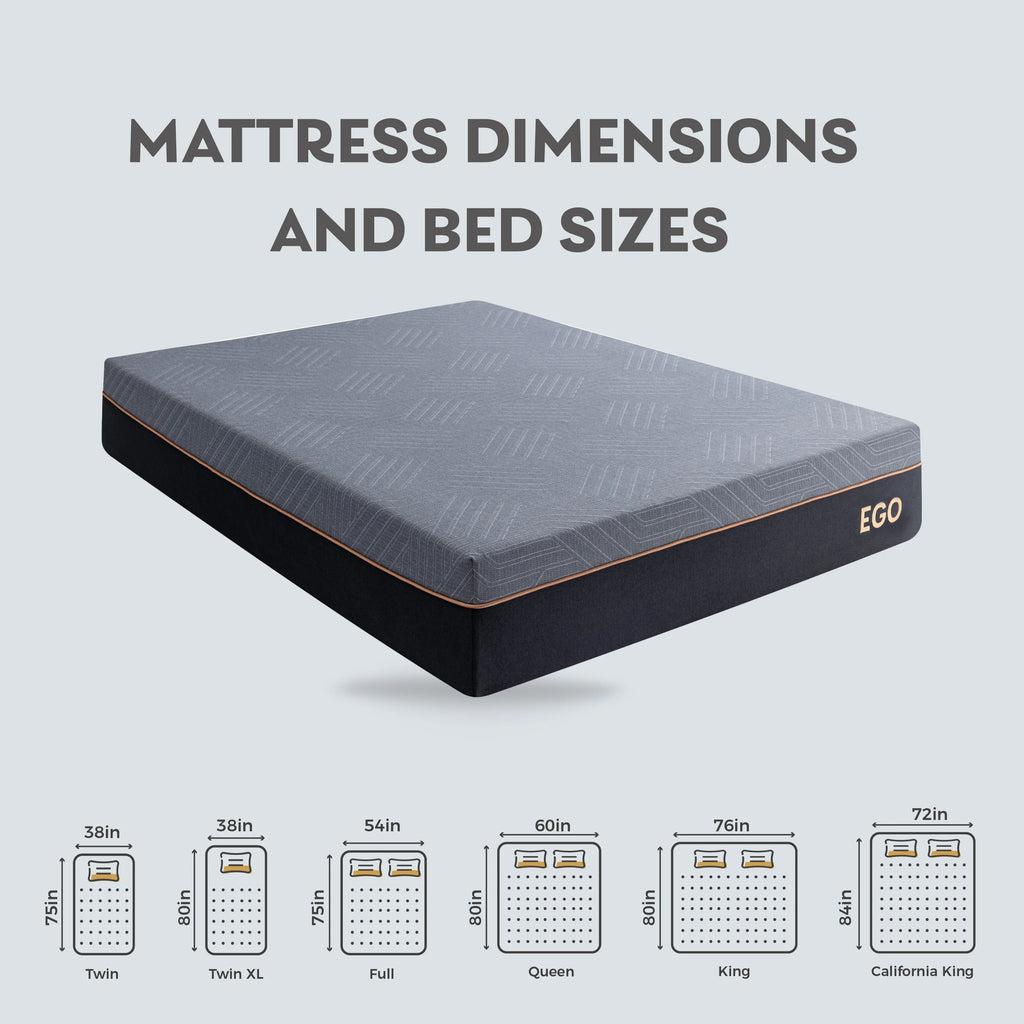 Black 12 inch Queen Gel Memory Foam Mattress L40293