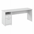 White Engineered Wood Computer Desk with Drawers K180