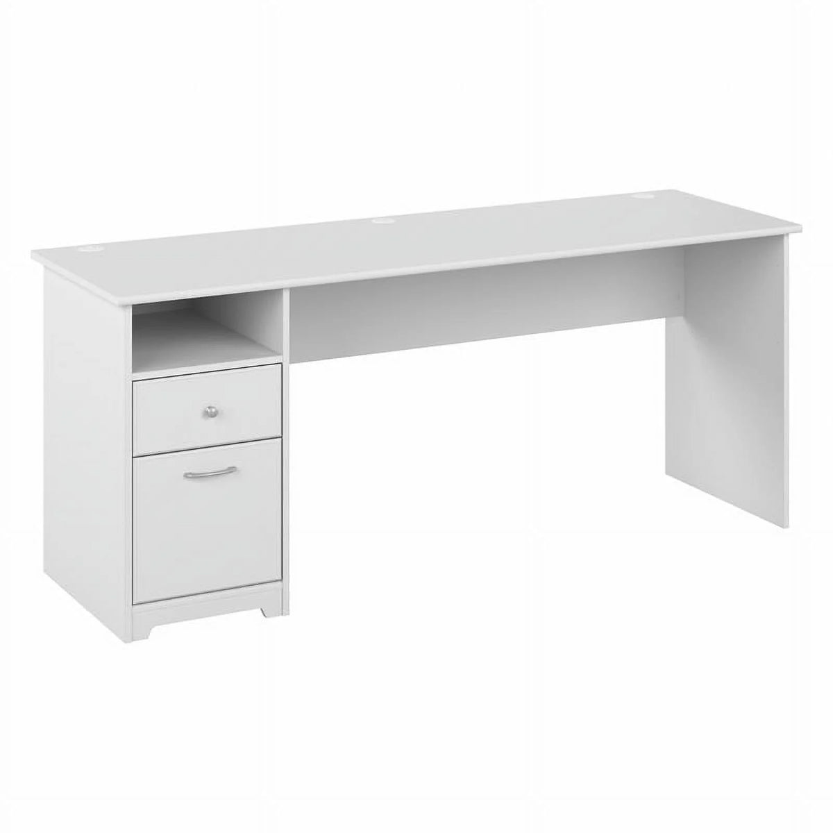 White Engineered Wood Computer Desk with Drawers K180