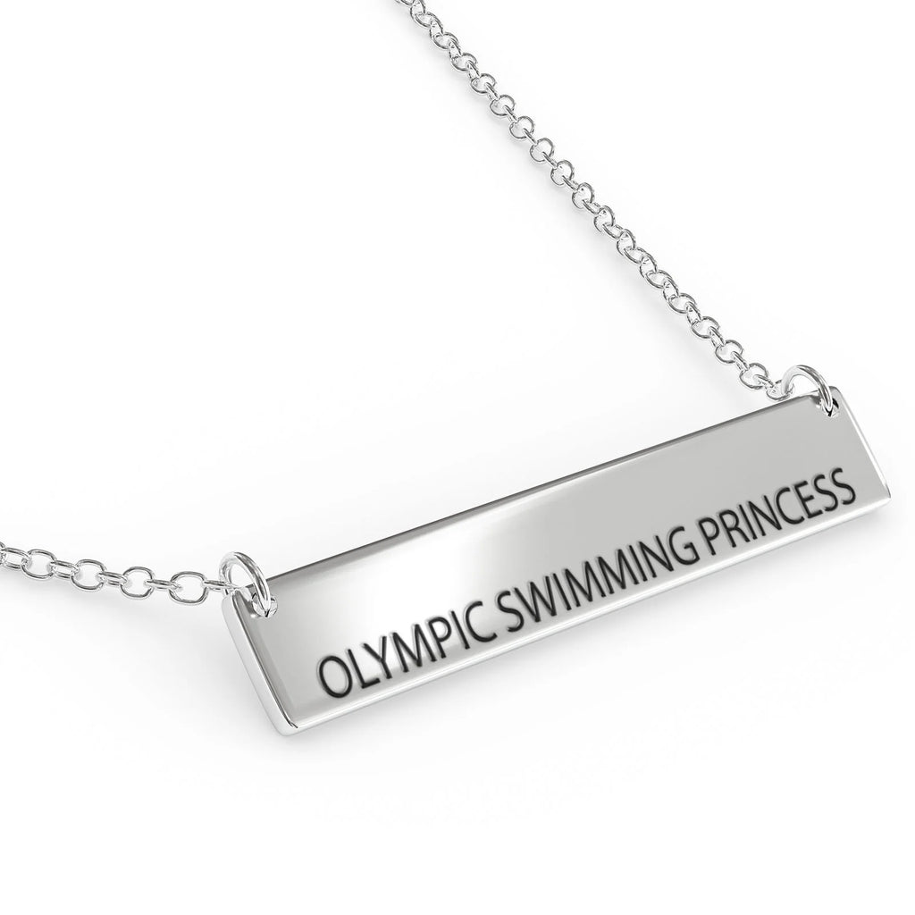 Sterling Silver Bar Pendant Necklace V85466