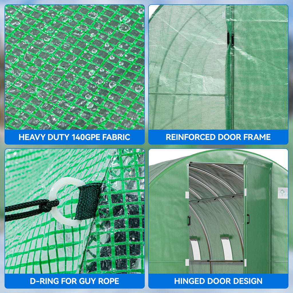 20x10x7ft Heavy Duty Walk-in Greenhouse W9640