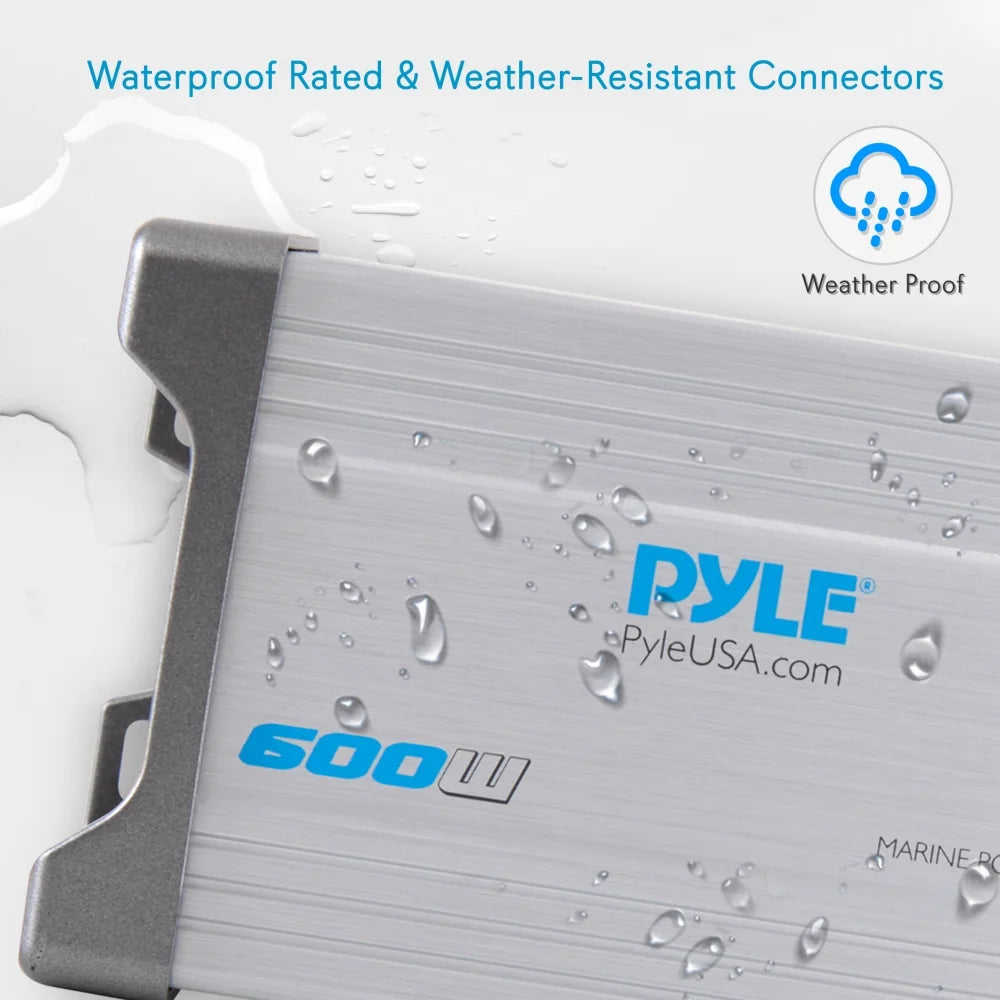 Waterproof 600 W 2 Channel Marine Power Audio Amplifier T682