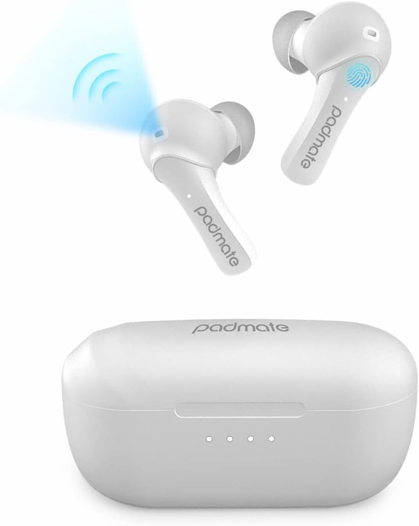 Wireless Earbuds with Charging Case, White, Pack of 2 E161039