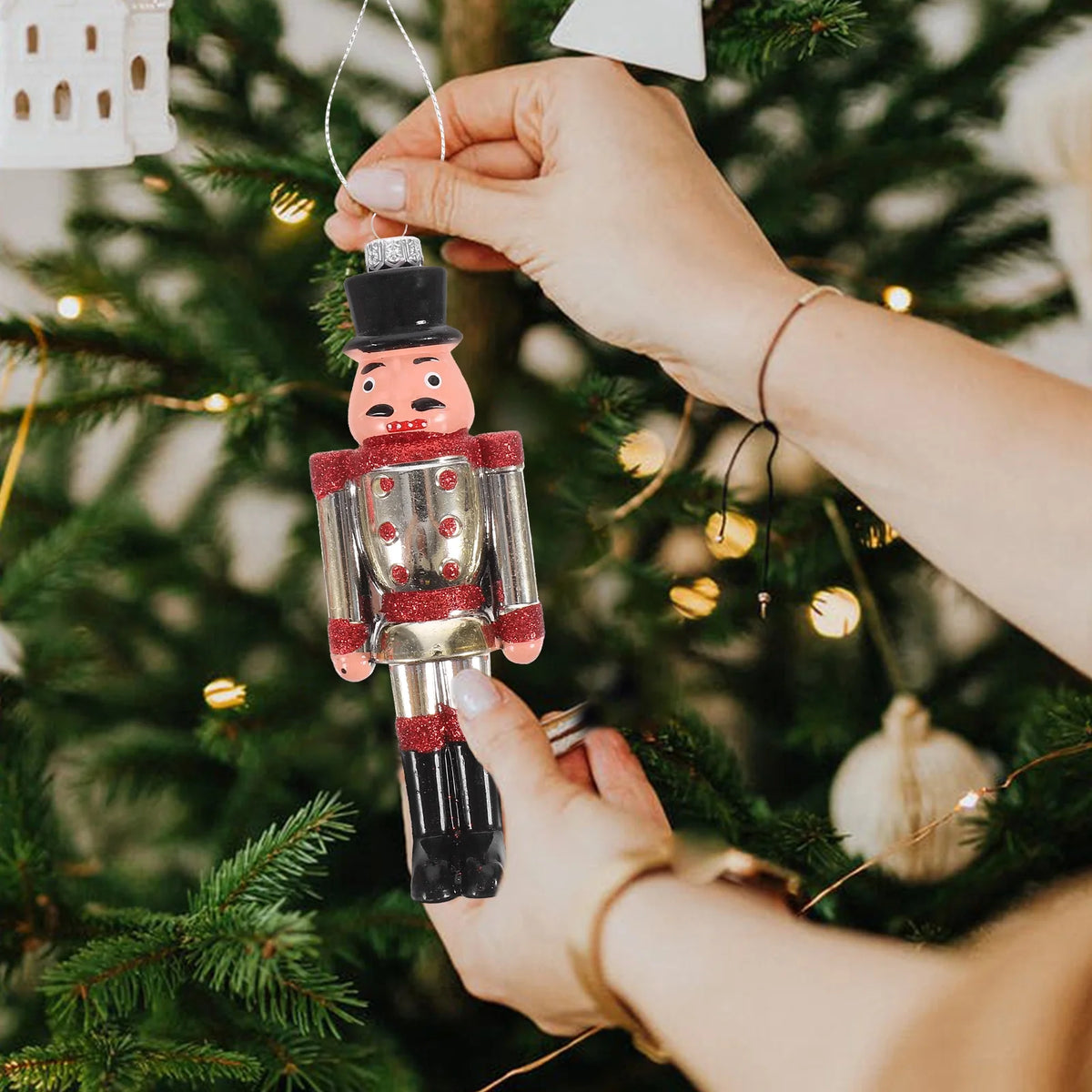 6Pcs Plastic Nutcracker Hanging Christmas Decoration V113