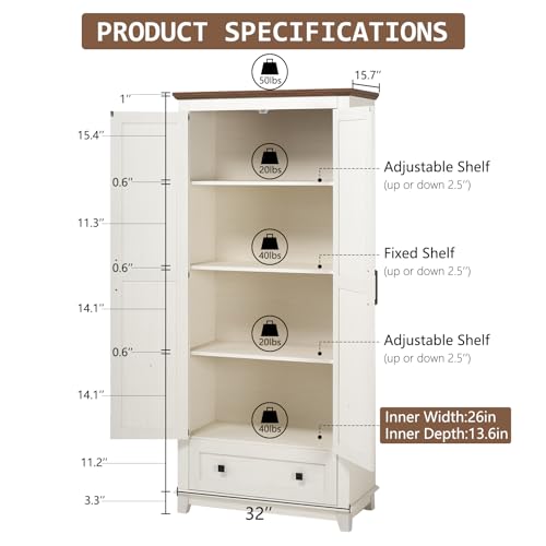 72" Tall Storage Cabinet with Adjustable Shelves & Barn Doors D96309