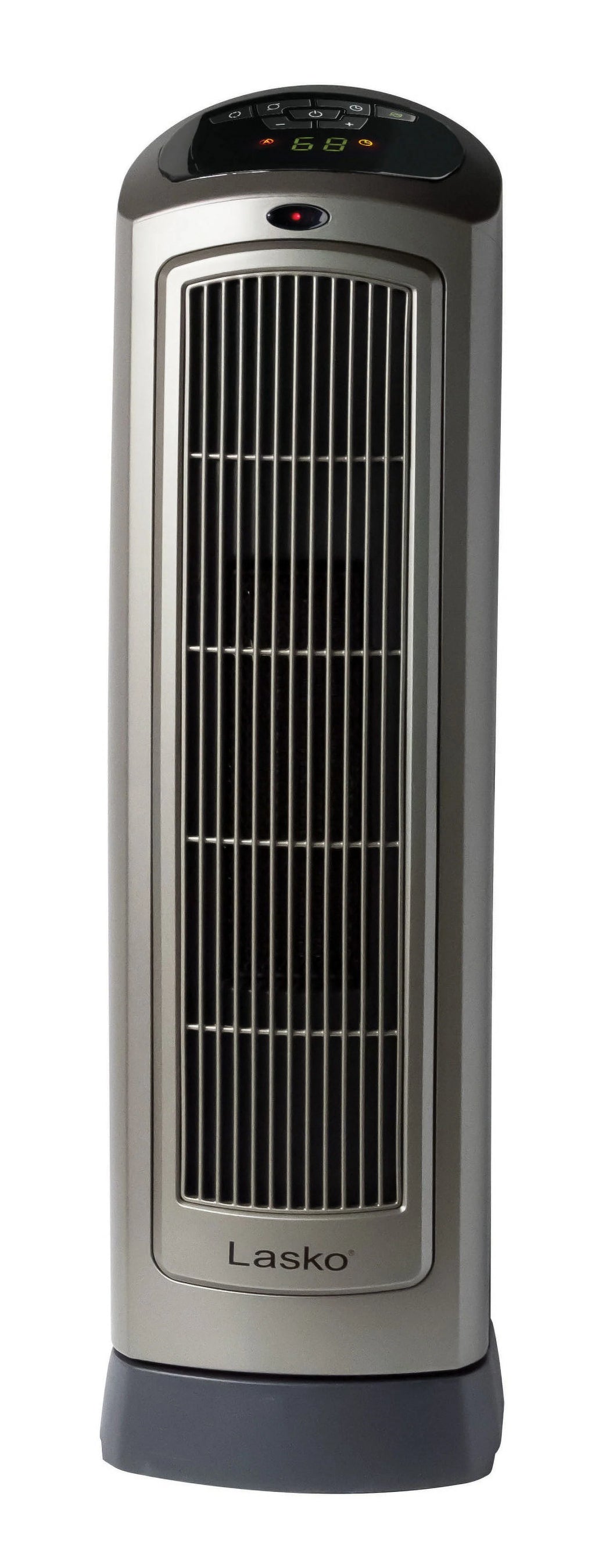 1500W Oscillating Ceramic Electric Tower Space Heater with Remote, Gray B2616