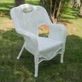 White Resin Wicker Aluminum Outdoor Dining Chair H6031