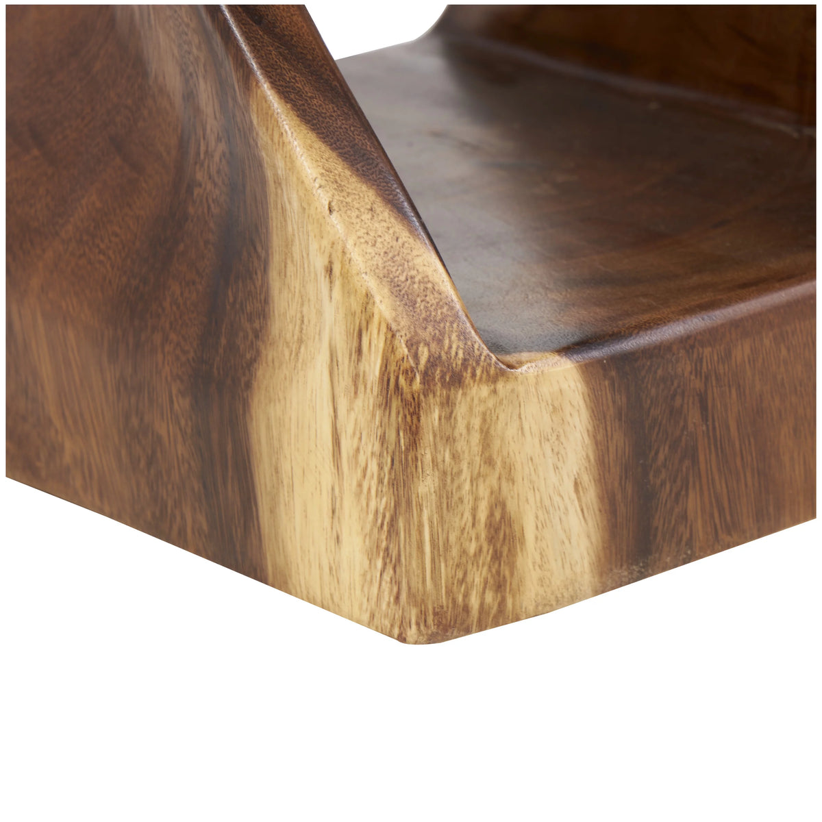 12" x 18" Brown Suar Wood Handmade Accent Table G301629
