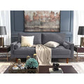 Gray Velvet Square Arm Sofa P788756