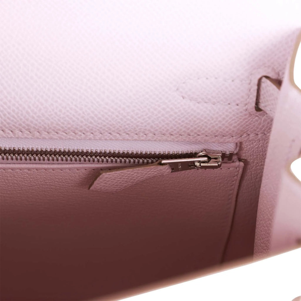 Mauve Pale Epsom Leather Handbag with Palladium Hardware Y552
