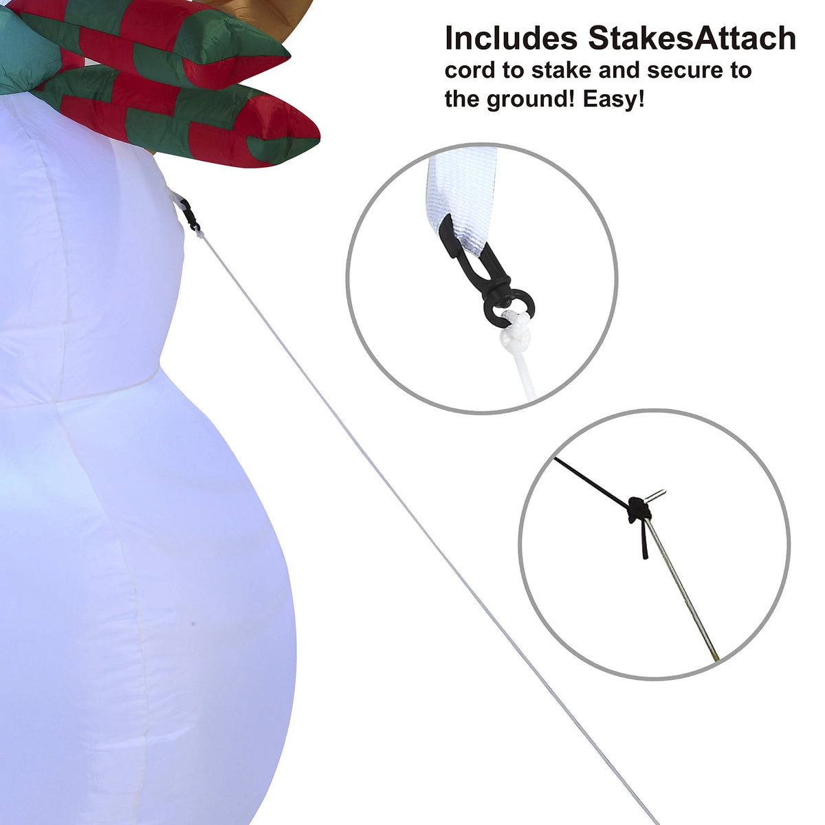 6 ft Tall Christmas Inflatable Snowman with Build-in LEDs C10589