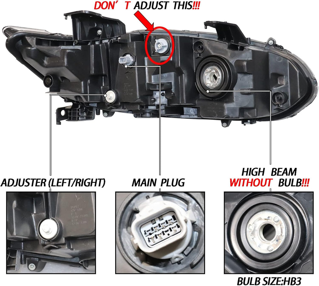 Driver Side Replacement Headlight Assembly for 2018-2022 Honda Accord O9982