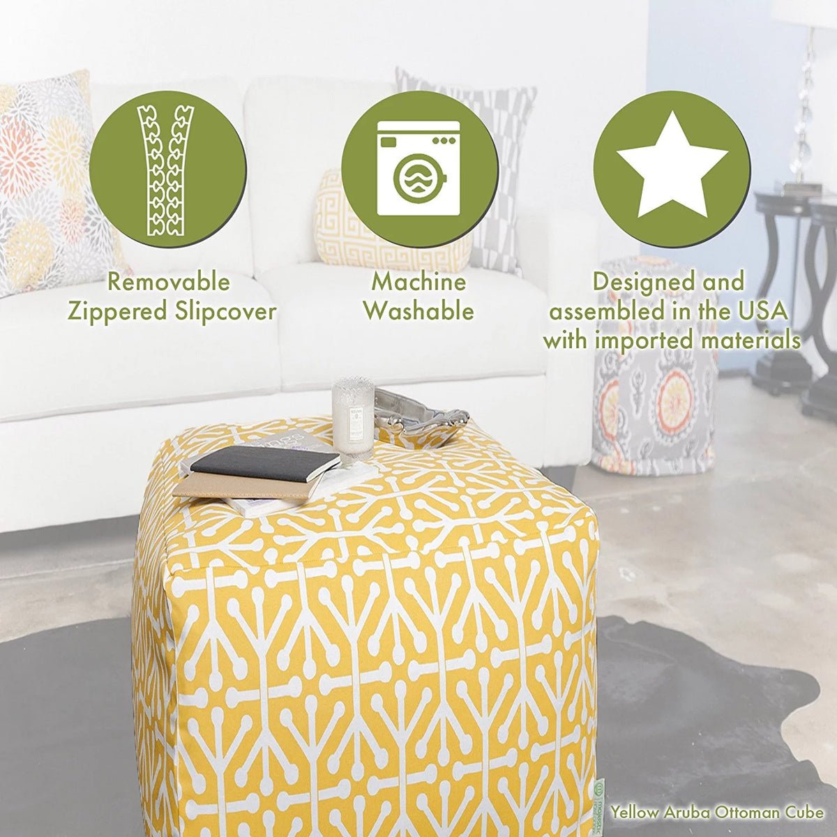 Indoor Ottoman Pouf Cube I9387